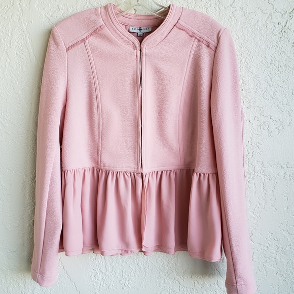 Kate Rosy Jackets & Blazers - Kate Rosy Pink Peplum Blazer Size L